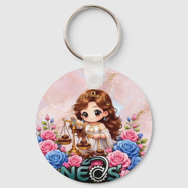 Porte-clés Kawaii Zodiac Neos Balance (Recto)