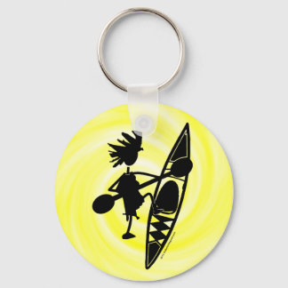 Porte-clés Kayak Canoe Joyeux Silhouette