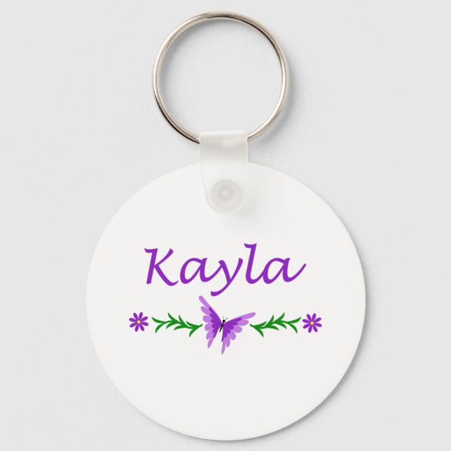 Porte-clés Kayla (Papillon pourpre) (Recto)