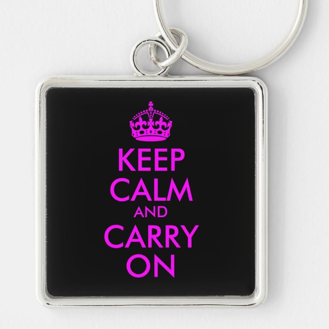 Porte-clés Keep Calm and Carry On (Devant)