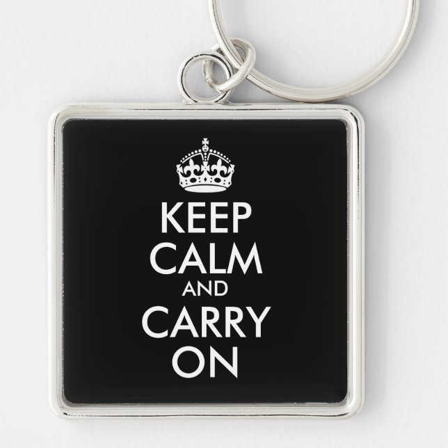 Porte-clés Keep Calm and Carry On (Devant)
