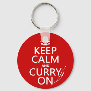 Porte-clés Keep Calm and Curry On