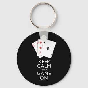 Porte-clés KEEP CALM AND GAME ON - Card Games