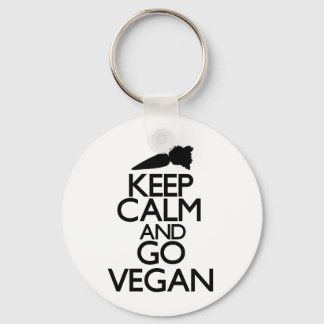 Porte-clés Keep calm and go vegan