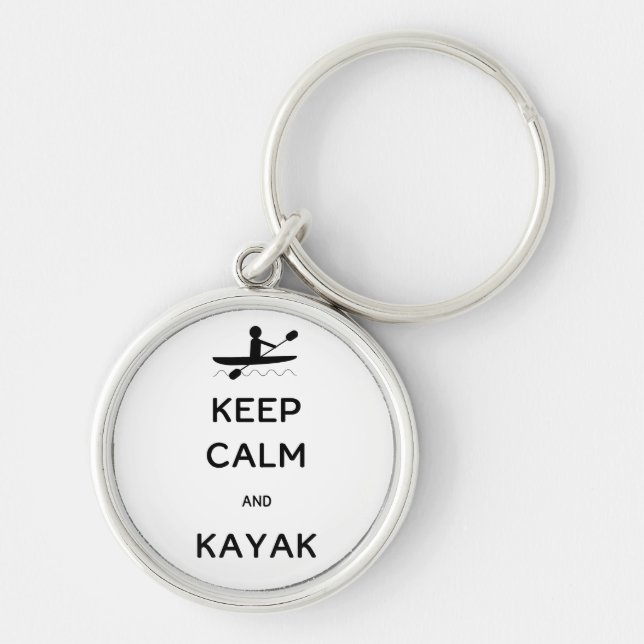 Porte-clés Keep Calm and Kayak (Devant)