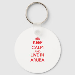 Porte-clés Keep Calm and live in Aruba