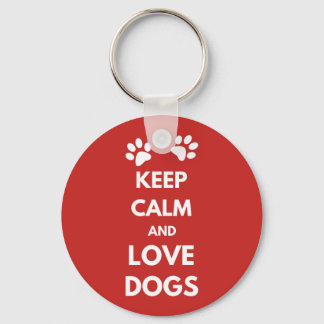 Porte-clés Keep calm and love dogs