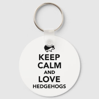 Porte-clés Keep calm and love hedgehogs