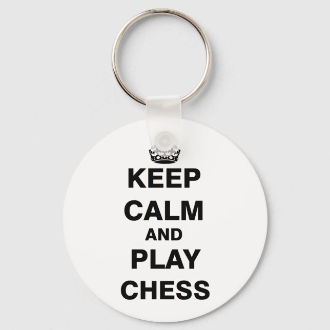 Porte-clés Keep Calm and Play Chess (Recto)