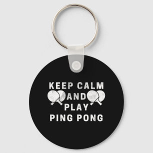 Porte-clés Keep Calm And Play Ping Pong Table Tennis Players 