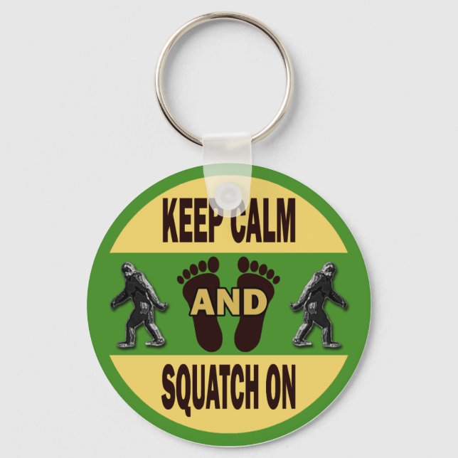 Porte-clés Keep Calm And Squatch On (Recto)