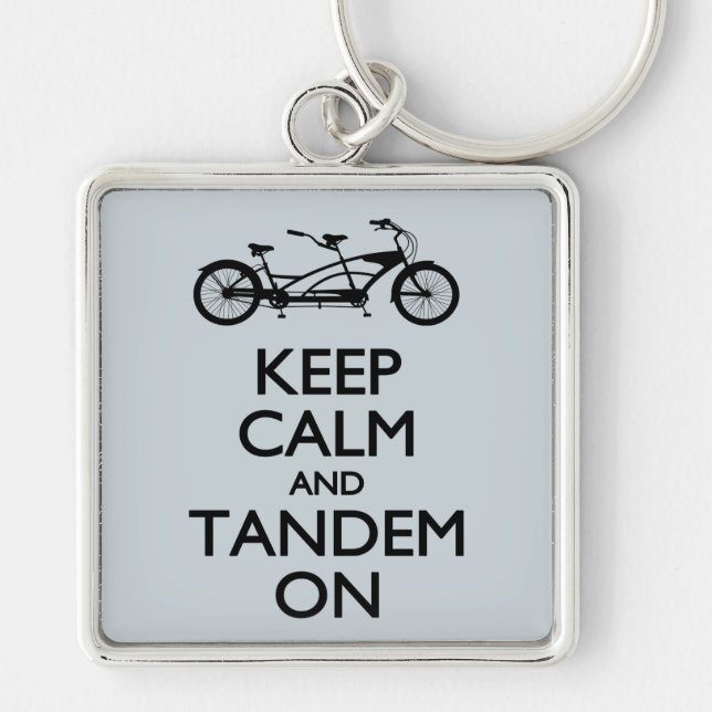 Porte-clés Keep Calm and Tandem On (Devant)