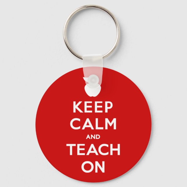 Porte-clés Keep Calm and Teach On Keychain (Recto)