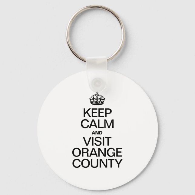 PORTE-CLÉS KEEP CALM AND VISIT ORANGE COUNTY (Recto)