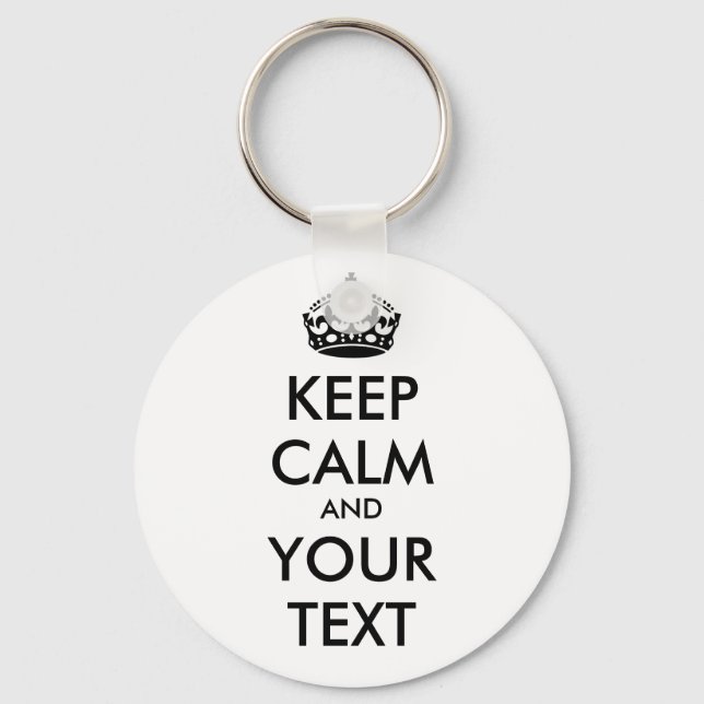 Porte-clés KEEP CALM and YOUR TEXT (Recto)