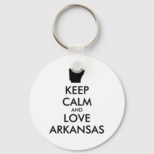 Porte-clés KEEP CALM et LOVE ARKANSAS (Recto)