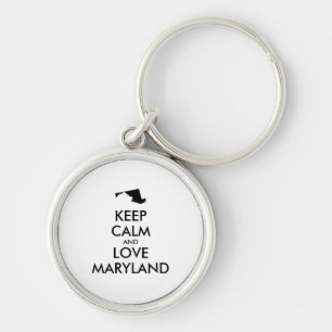 Porte-clés KEEP CALM et LOVE MARYLAND personnalisables