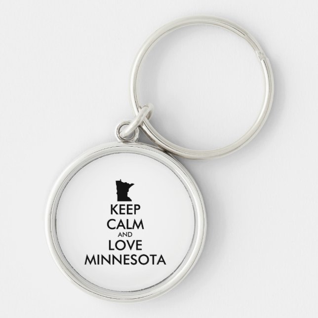 Porte-clés KEEP CALM et LOVE MINNESOTA (Devant)