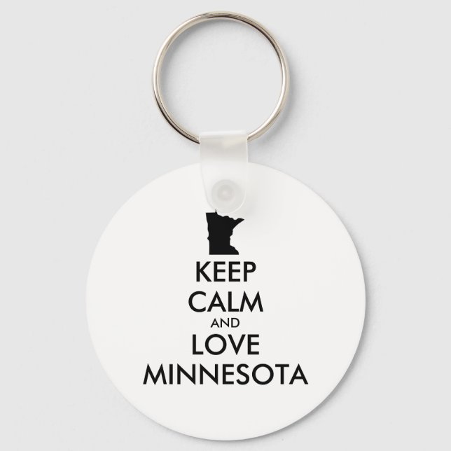Porte-clés KEEP CALM et LOVE MINNESOTA (Recto)