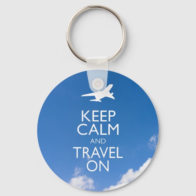 PORTE-CLÉS KEEP CALM ET TRAVEL (Recto)