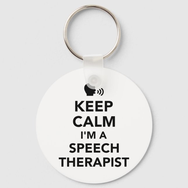 Porte-clés Keep calm I’m a speech therapist (Recto)