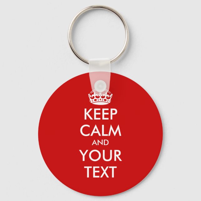 Porte-clés Keep calm | Modèle personnalisable (Recto)