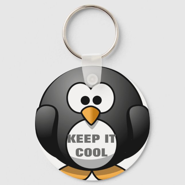 PORTE-CLÉS KEEP IT COOL PENGUIN - CUTE PENGUIN (Recto)