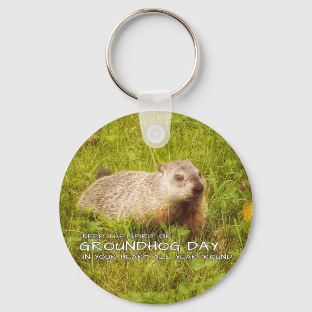 Porte-clés Keep the Spirit of Groundhog Day keychain (Recto)