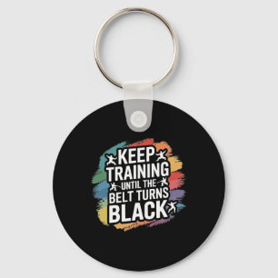 Porte-clés Keep Training Until The Belt Turns Black Retro Kar