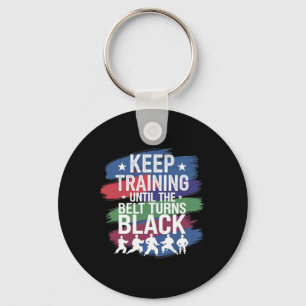 Porte-clés Keep Training Until The Belt Turns Black Retro Kar