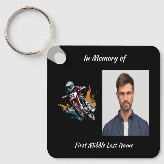 Porte-clés Keepsake  Memorial Motocross Motorcycle Racing (Recto)