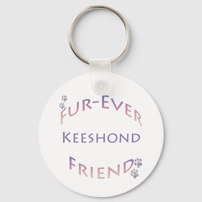 Porte-clés Keeshond Furever (Recto)