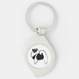 Porte-clés Keeshond Graphics - Cute Original Chig Art