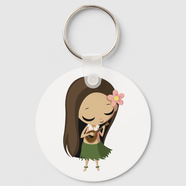 Porte-clés Keilana la fille Hula (Recto)