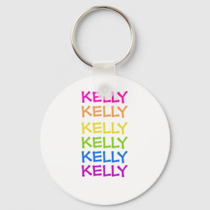 Porte-clés Kelly - noms - néon marque avec des lettres autou