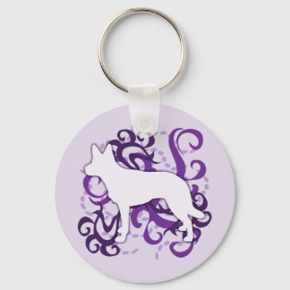 Porte-clés Kelpie australienne de Purple Swirl