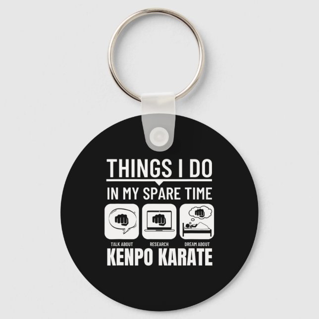 Porte-clés Kenpo Karate Ce Que Je Fais Dans Mon Temps Libre A (Recto)
