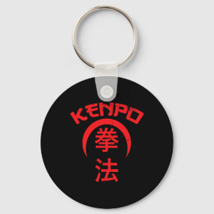 Porte-clés Kenpo Karate Design Japonais Lettres Art Martial