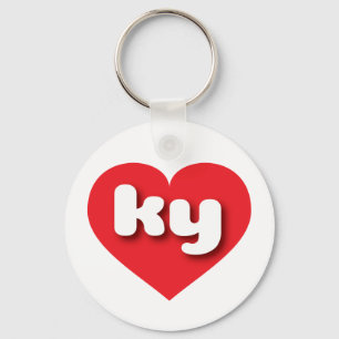 Porte-clés Kentucky red heart - I love ky