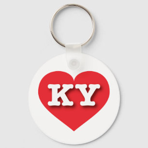 Porte-clés Kentucky Red Heart - J'aime KY