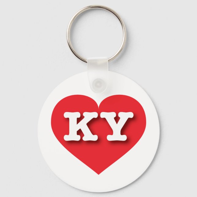 Porte-clés Kentucky Red Heart - J'aime KY (Recto)