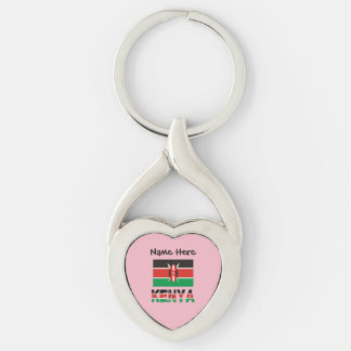 Porte-clés Kenya Drapeau kenyan Nom personnalisé
