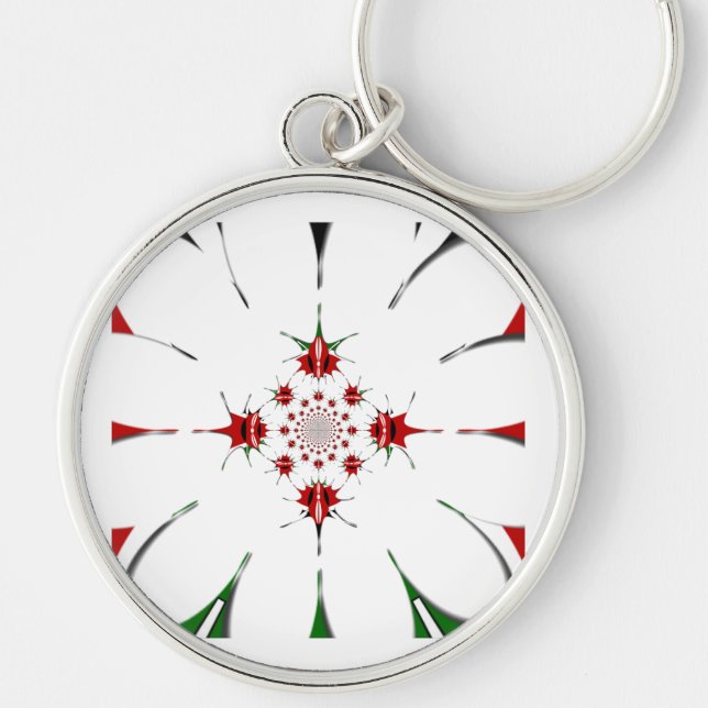 Porte-clés Kenya HAKUNA MATATA RED GREEN patter design (Devant)