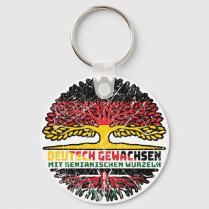 Porte-clés Kenya Kenyan Allemand Allemagne Arbre Racine