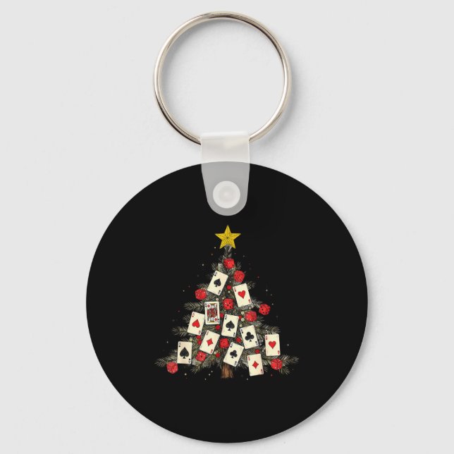 Porte-clés Ker Cards Christmas Tree Gambling Funny Xmas Men  (Recto)