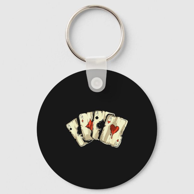 Porte-clés Ker Player Texas Holdem - Card Game Ker  (Recto)