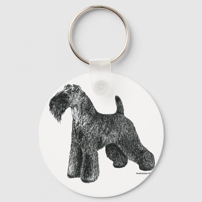 Porte-clés Kerry Blue Terrier (Recto)