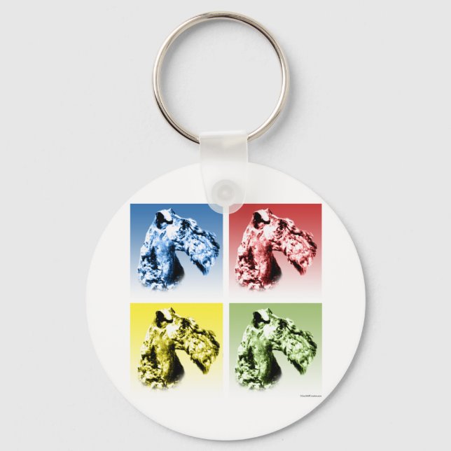 Porte-clés Kerry Blue Terrier Popart (Recto)