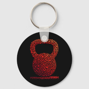 Porte-clés Kettlebell de la Saint-Valentin pour les amateurs