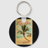 Key West Florida Palm Tree Beach Vintage Travel